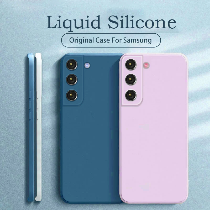 Liquid Silicone Case For Samsung Galaxy S20 S21 FE S10 Plus Note 20 A51 A71 S22 S23 Ultra A53 A54 5G A32 A52 A72 A12 Cover