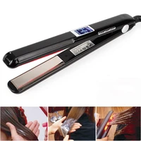 professional hair straightener infrared and ultrasonic salon care treatment for frizzy dry recovers damage flat iron led screen
