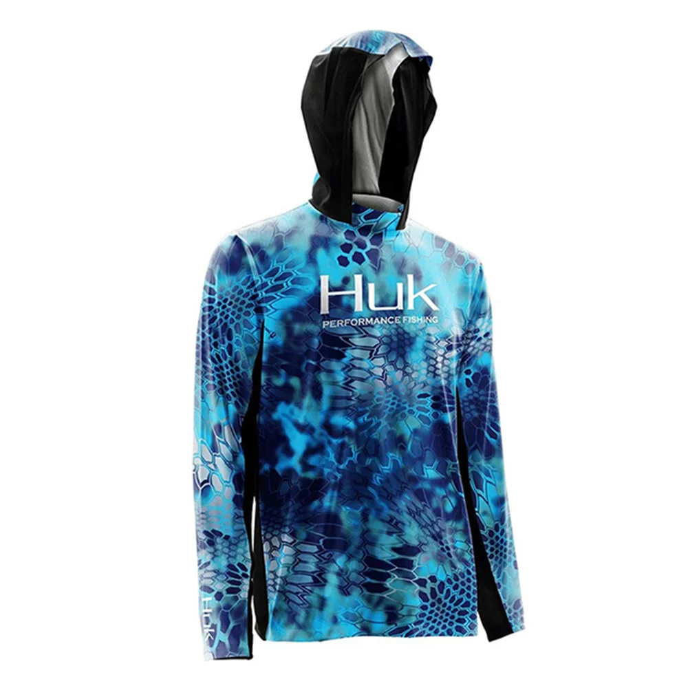 

HUK Sun Protection Clothing Lightweight Fishing Shirt Fishing Hoodie Long sleeves Shirt for Men Quick Dry Fishing Hiking UPF 50
