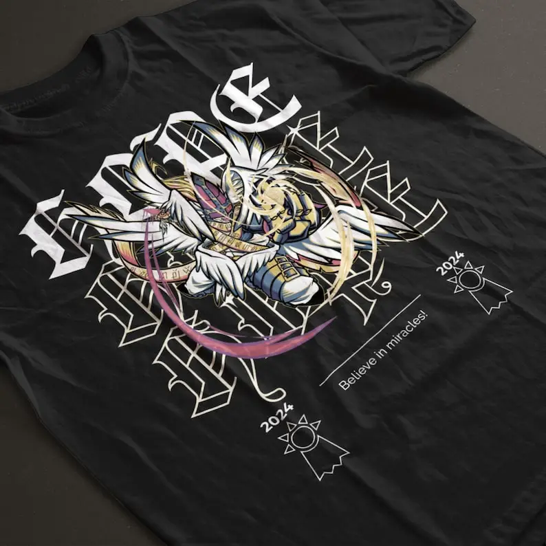 Рубашка Magnaangemon Digimon Hope верьте в чудеса! Футболка Angelic Warrior Adventure Digimon: MagnaAngemon HOPE