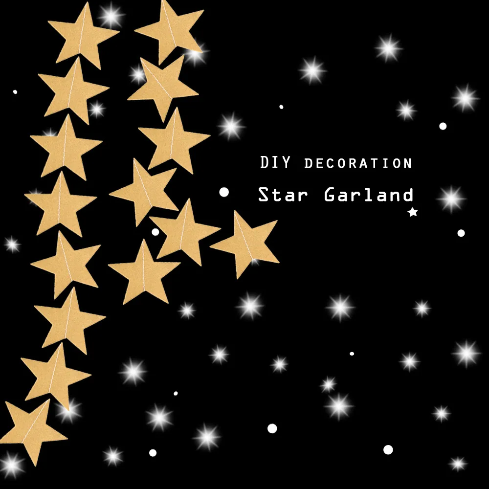 

25Pcs/lot 4M Star Paper Banners Wedding Hanging Bunting Garland Flags Birthday Party Decorations Kids Baby Shower Supplies