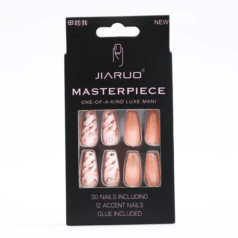 

Press on Nails Tips Long Fake Nail False Acrylic Designs Supplies for Professionals Supplies Set Art with Accesorios Full Cover