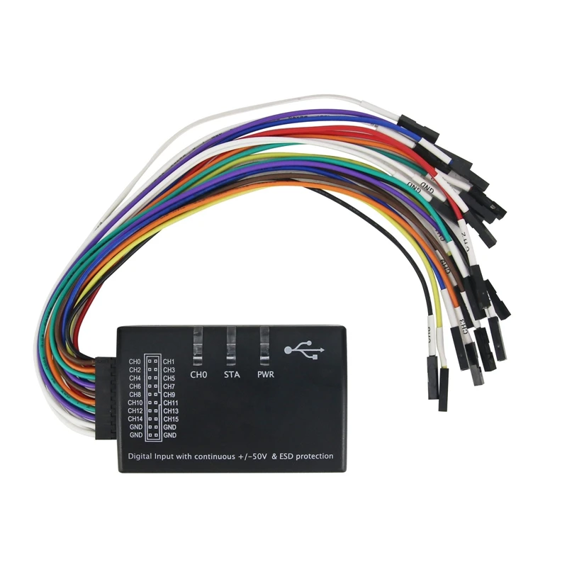 

Saleae USB Logic 100MHz 16Ch Logic Analyzer for ARM FPGA DSLogic 100M-400M Highest Sampling Maximum Depth 16G STREAM