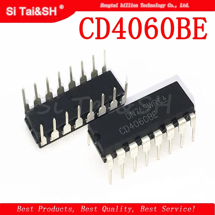 10 шт. CD4060BE DIP16 CD4060 DIP 4060BE DIP-16 Новый и оригинальный IC 14-уровневый последовательный счет