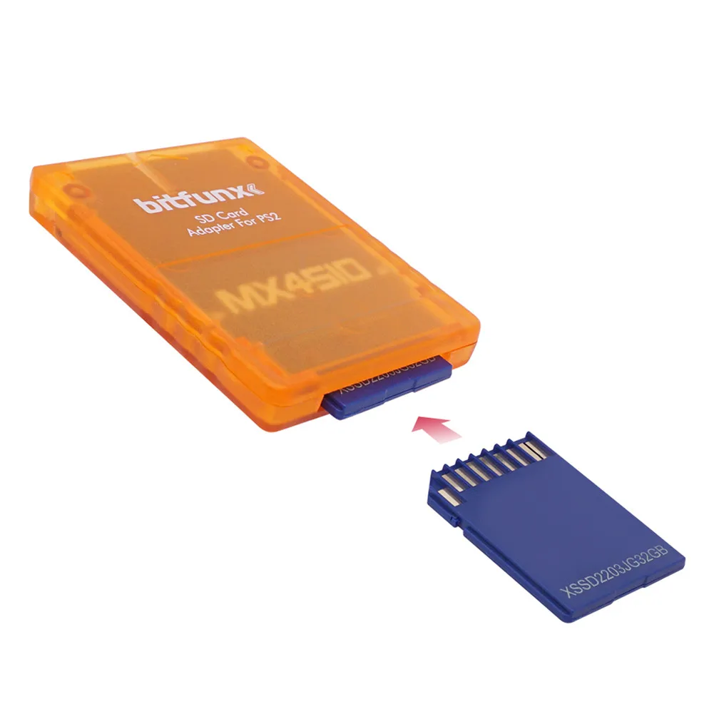 Адаптер для SD-карты MX4SIO SIO2SD игровых консолей PS2 кардридер с прозрачным корпусом