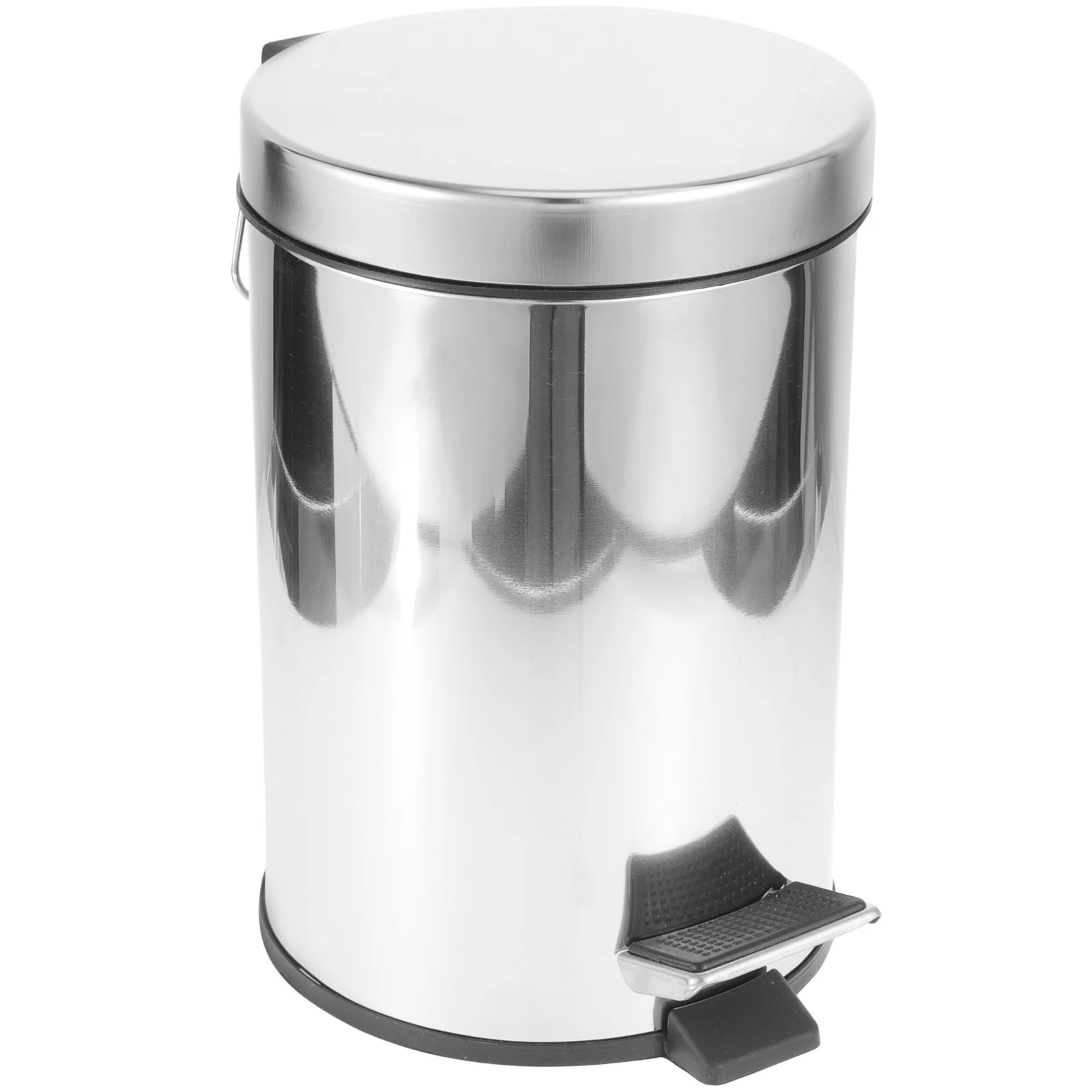 

Small Stainless Steel Trashcan Container Lid Rubbish Storage Can Small Trash Lidded Dust Bin Stainless Steel Waste Basket