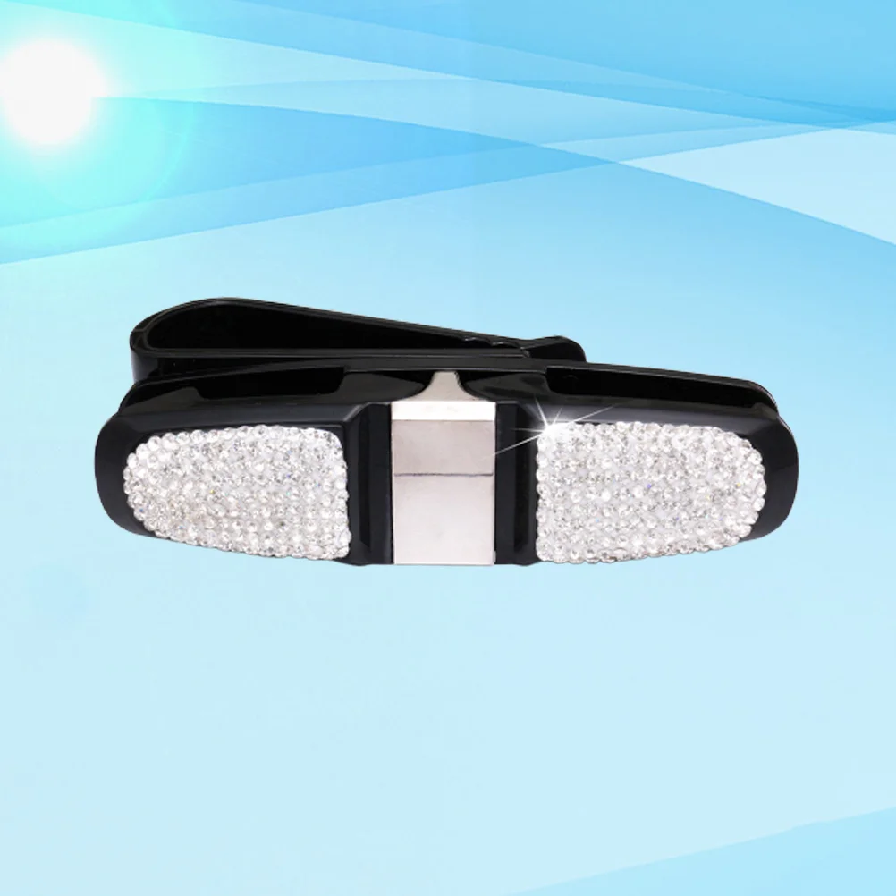 

Car Sunglasses Holder Accessories Rotating Rack Bracket Pearlescent Clips White