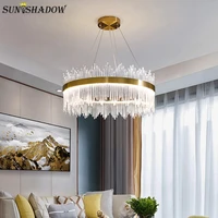 crystal chandeliers led hanging lamp modern led chandelier lighting for living room dining room kitchen bedroom lighting fixture
