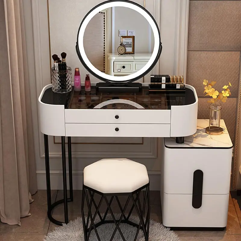 

Туалетный столик, мебель для спальни, современные роскошные домашние шкафы, скандинавский Ins туалетный шкаф, стул с зеркалом, макияжный стол