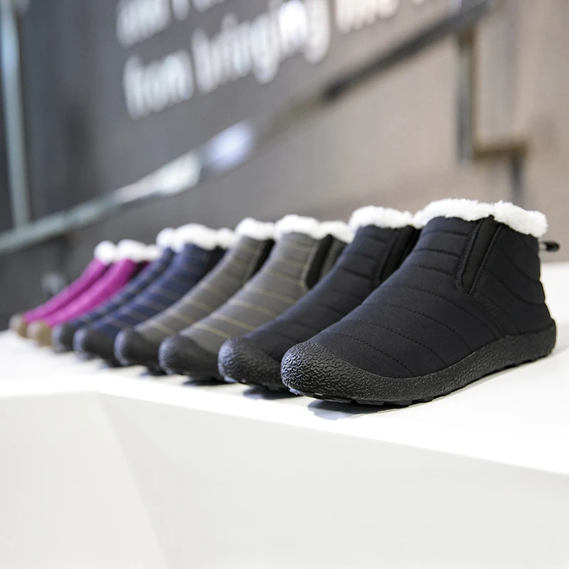 Outdoor Warm Hiking Boot Man 2022 Winter Women Men Boots Plush Leather Lace-up Waterproof Sneakers Climbing Hunting Shoes Unisex