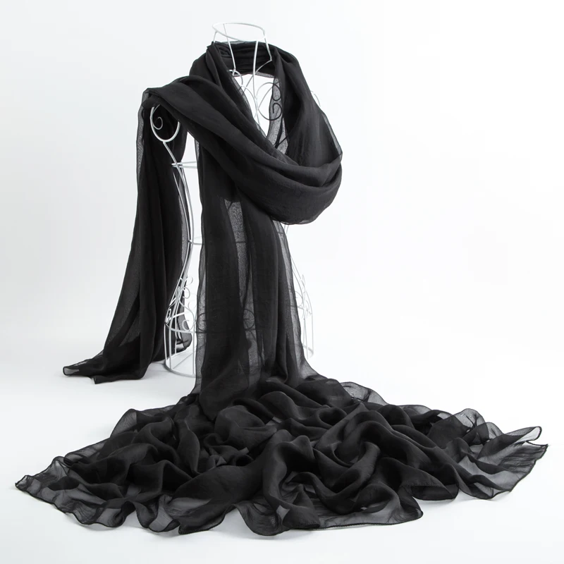 

Sunscreen silk scarf women wild pure color scarf spring, autumn and winter fashion GRAY22