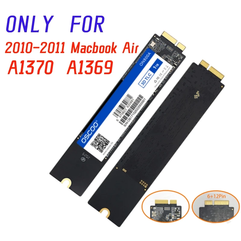 Твердотельный накопитель OSCOO 512 ГБ 1 ТБ SSD для Macbook Air A1370 A1369 EMC2393 EMC2471 EMC2392 EMC2469 твердотельный накопитель MAC SSD SATA3 интерфейс