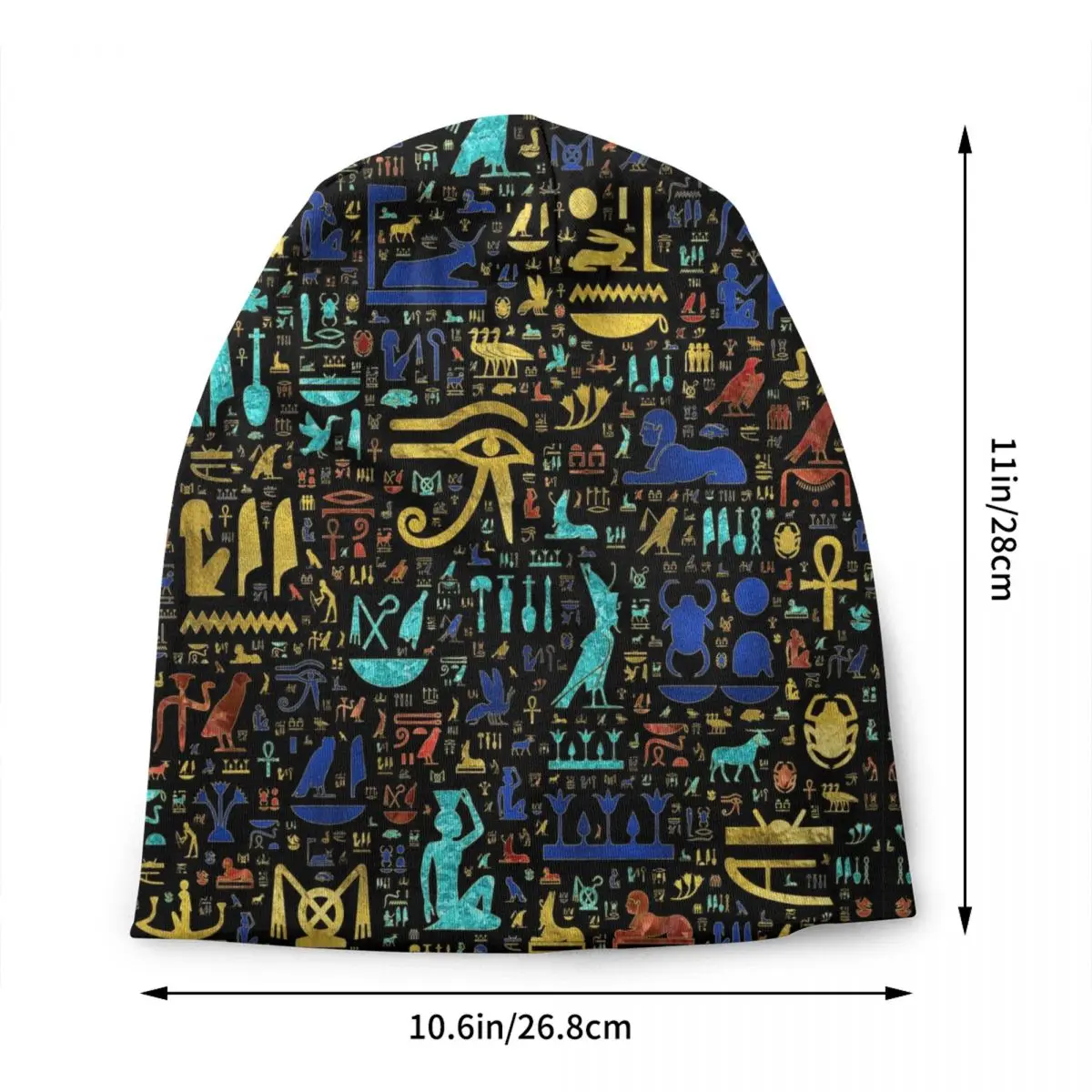 Изготовленные на заказ древние египетские иероглифы Skullies шапочки шапки зимняя