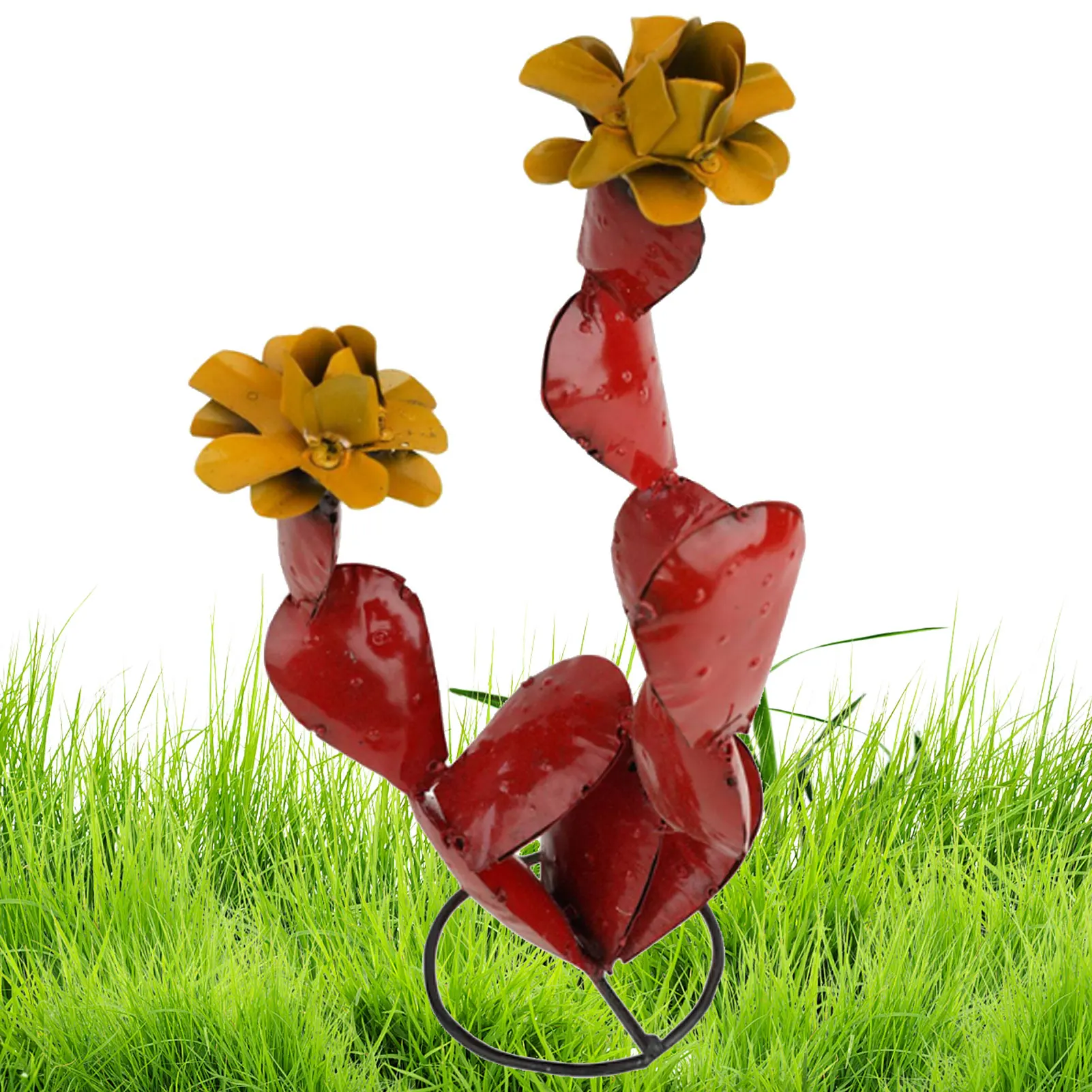 

Metal Cactus Sculpture Cactus Antique Metal Sculpture Decorative Cactus Metal Garden Patio Yard Art For Indoor And Outdoor Use