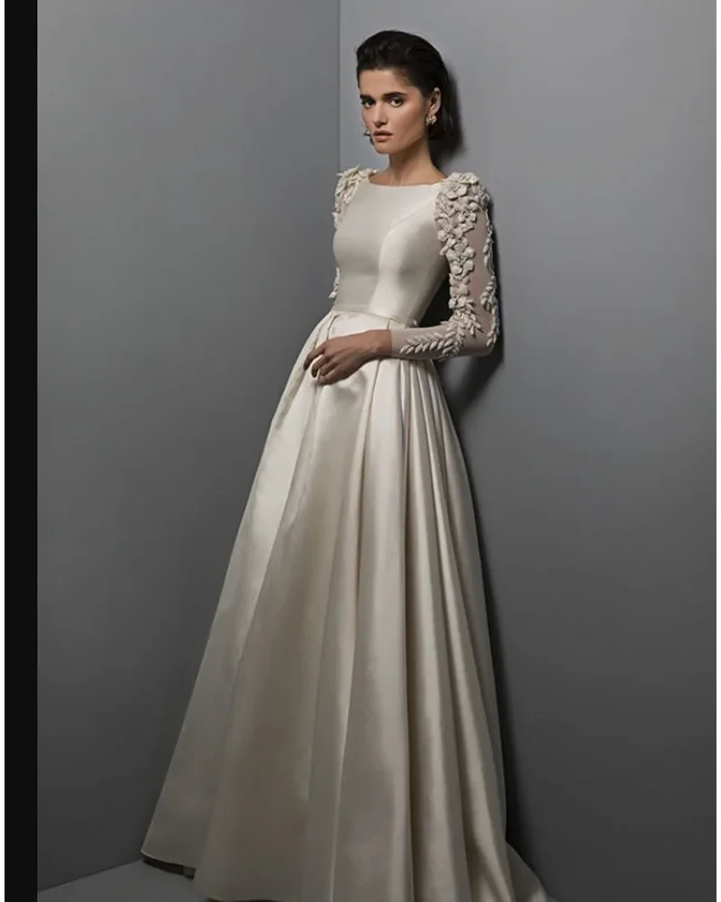 Элегантные толстые атласные женские вечерние платья трапециевидной формы с 3D