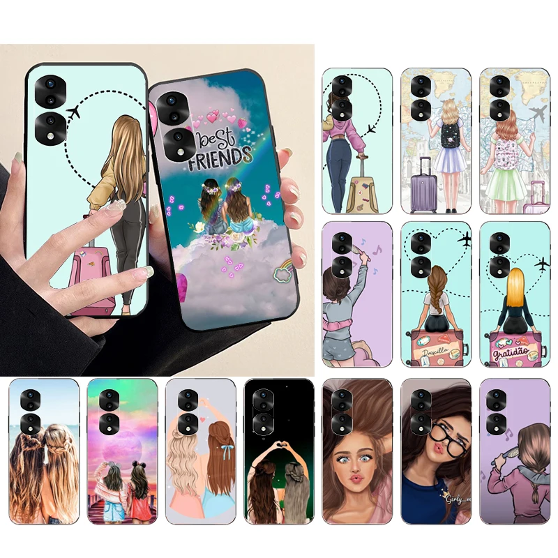 

Best Friends BFF Phone Case for Huawei Honor X9 X8 X7 X6 70 50 60 Pro 10X 20 Lite 8A 8S 8X 9X 9A 9S 10i Funda