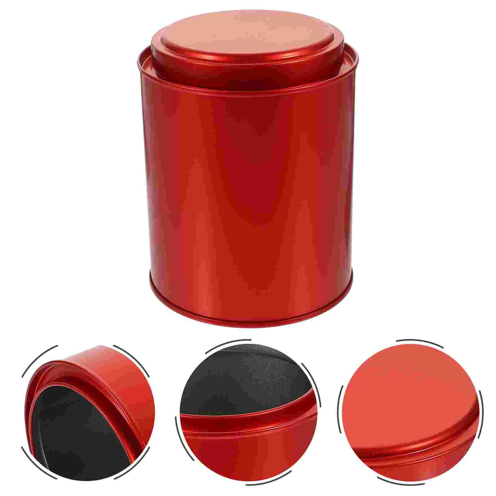 

Tea Storage Jar Container Tin Loose Canister Metal Leaf Tinsflour Organizer Kitchencaddy Tinplate Candy Canairtight Containers
