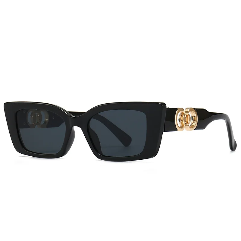 

Новейшие Модные солнцезащитные очки знаменитостей, стильные брендовые квадратные очки унисекс в золотой оправе
