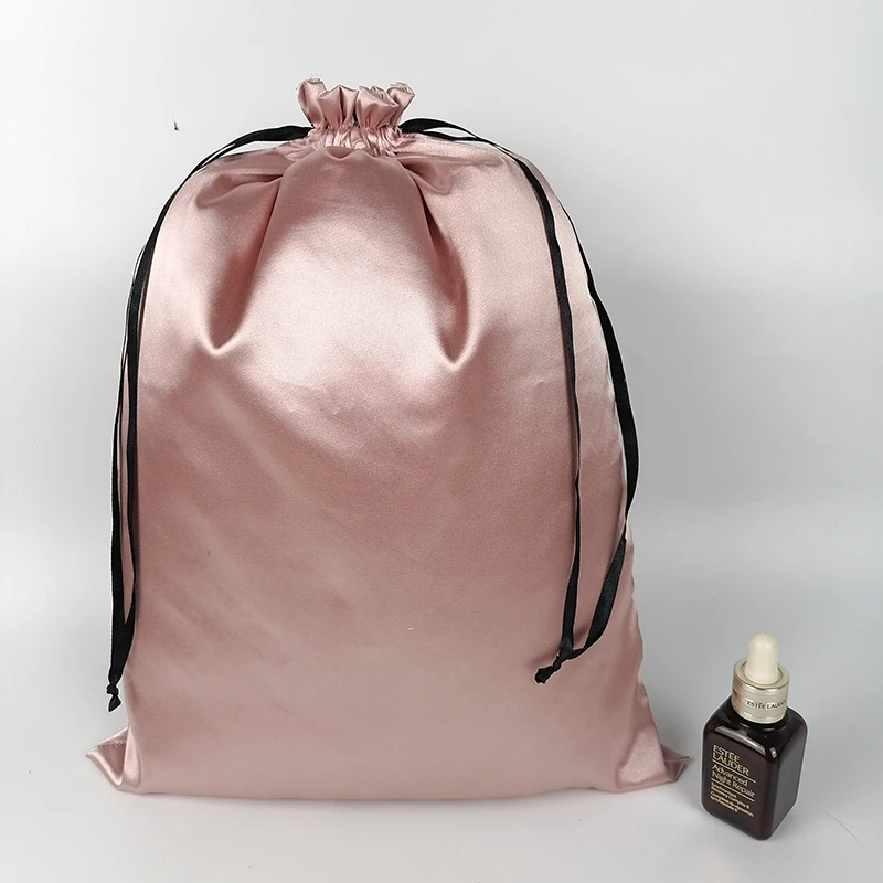 Розово-золотой Шелковый Атласный пакет с индивидуальным логотипом упаковочный