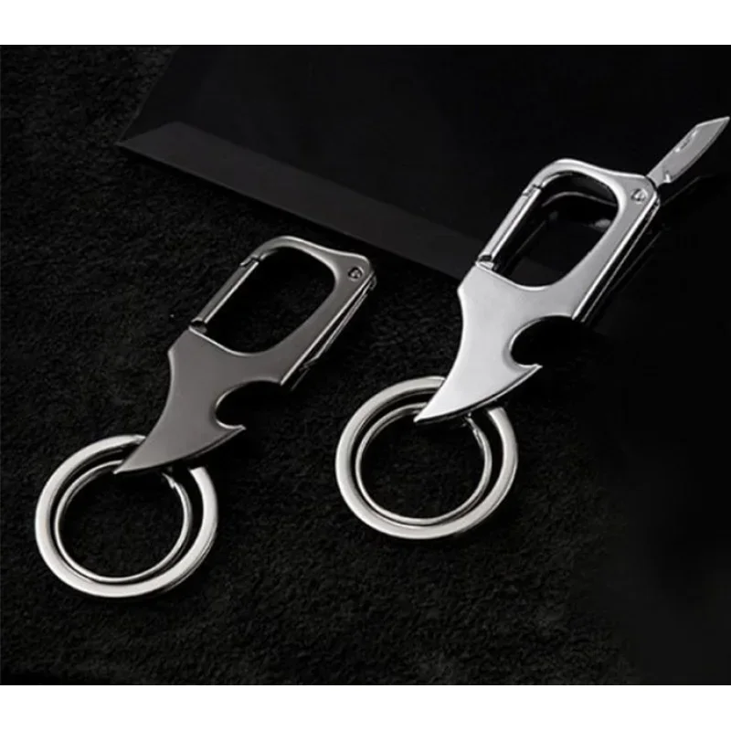 

Titanium Carabiner Key Clip Edc Key Ring Loop Hook Titanium Car Keychain Creative With Corkscrew Keychain Pendant Gift For Man
