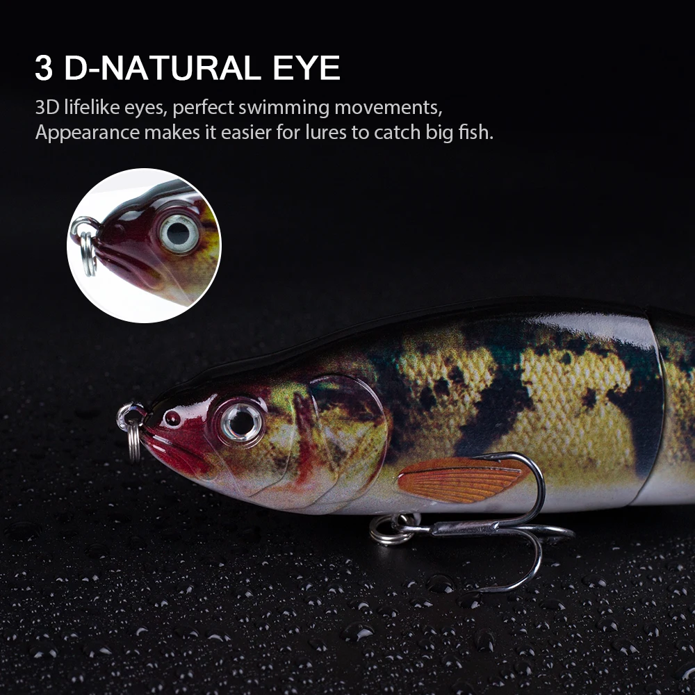 Chan's Huang Multi Jointed Swimbaint 16.5cm 62g Slide Shad Bait Sinking Hard Body Glide Bait For Pike Musky Bass Fish Tackle enlarge