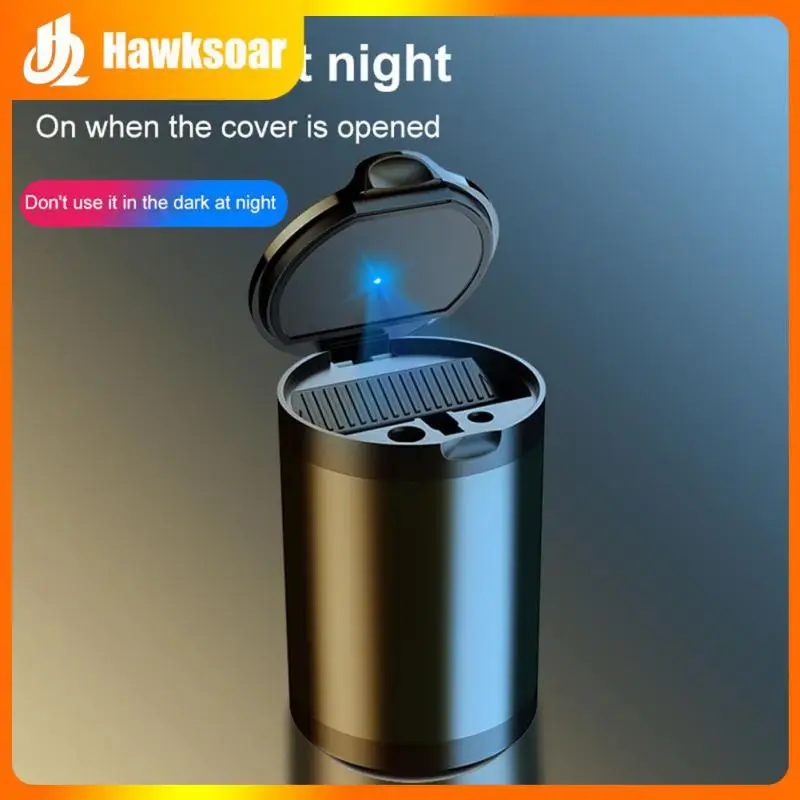 

Durable Led Smoke Car Ashtray Universal Automatic Light Indicator Ashtray Cigarette Ashtray Holder Decor Car Ashtray With Light