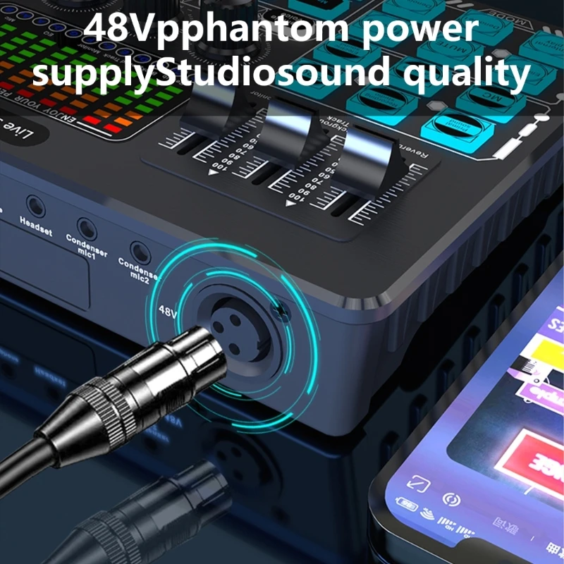 R91A Простая в использовании звуковая плата Live Sound Card с расширенной обработкой
