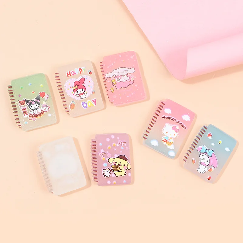 

10pcs Cartoon Cute Resin Notebook Series Flatback Charms Planar Scrapbook Supplies Miniature Accessories Embellishment DIY Craft