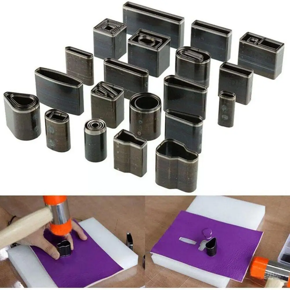 

24/39pcs Hole Space Cutter Punch Handmade DIY Leather Set Holes Phone Punches Leathercraft Craft Leather Belt Holster Kit T N2L8