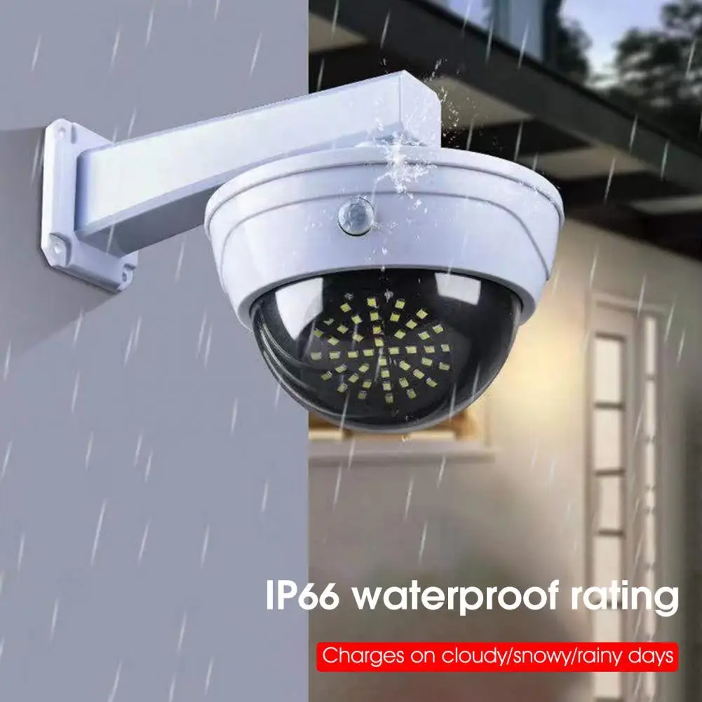 Solar LED Light Fake Monitor CCTV Security Protection Remote Control Outdoor Surveillance Simulation Camera Lamp Solar Lamps