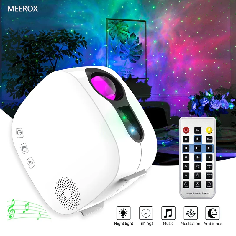 

Светодиодный проектор звезды Галактики звездное небо Ночной свет Встроенный Bluetooth-динамик для детской спальни Декор потолочный проектор Skylight