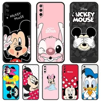 mickey mouse case for honor 50 8x play 9a 9x pro 20 30i 9x lite 9s 10 8s 9c 9a 9x 20e phone cover shell coque bag