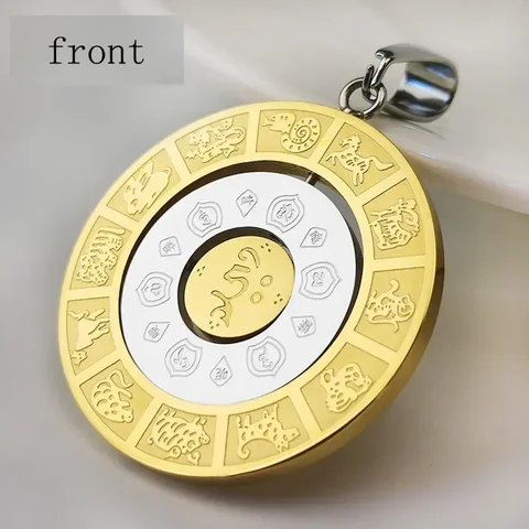 Ретро Буддийский Бонд Титановая Сталь Фармацевт Будда Бог Мантра Колесо Подвеска Религиозная Нация Мужской и Женский Амулет Ювелирные Изделия