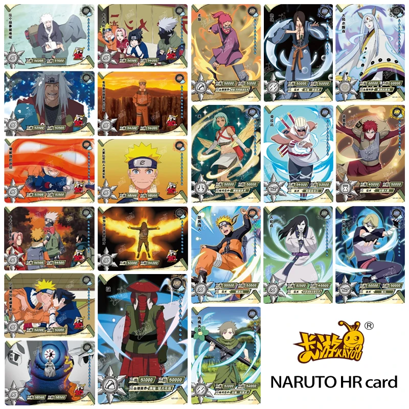Полный комплект 66 персонажей аниме каyou Наруто HR Бронзирующая коллекция flash card