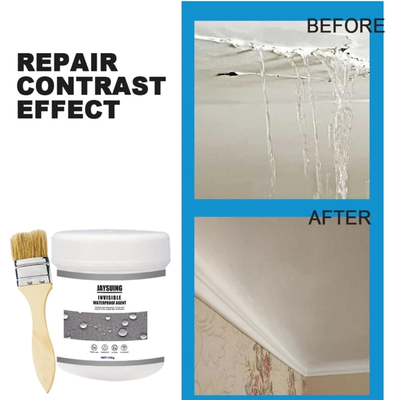 30/100g Прозрачный Водонепроницаемый покрытие для наружных стен туалетной Кухня