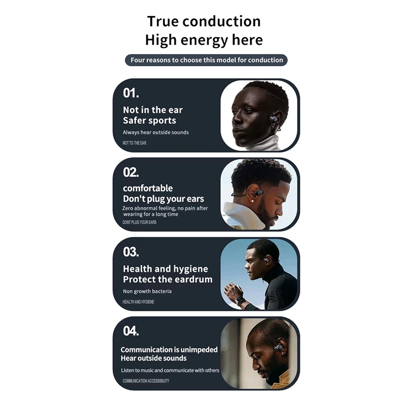 Беспроводные Bluetooth 5.3 наушники с микрофоном