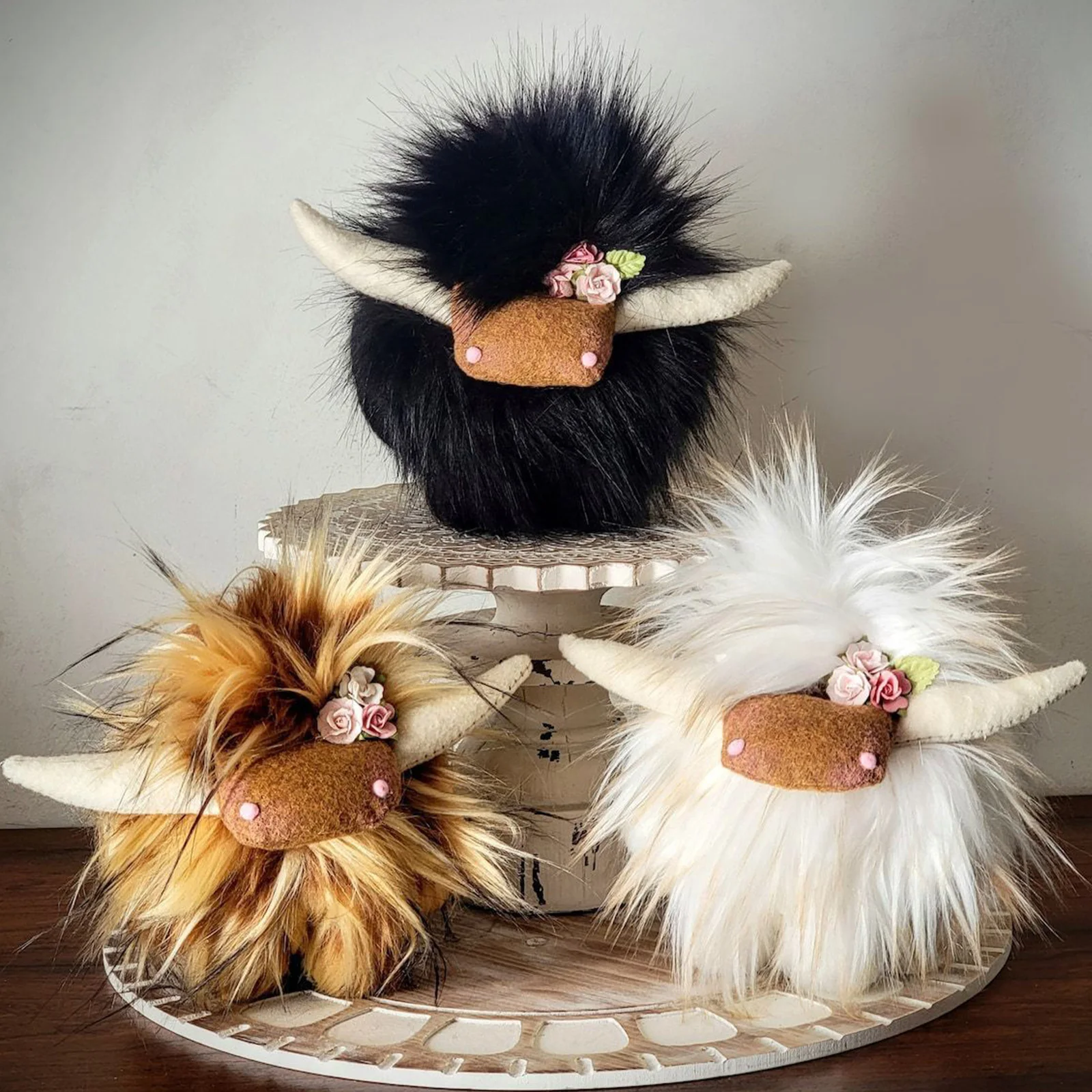 

Милые куклы-Быки, детские плюшевые игрушки, хлопковая имитация, куклы-голени, искусственные украшения для дома, фермерское украшение