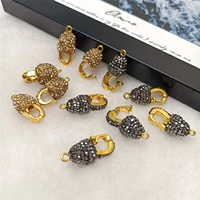 10pcsbatch full diamond button ladies diy necklace jewelry accessories wholesale