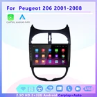 Автомагнитола 2 din, экран android, радио, автомобильный мультимедийный стереоплеер, беспроводной Carplay, Автомобильный GPS, Wi-Fi для Peugeot 206 2001-2008