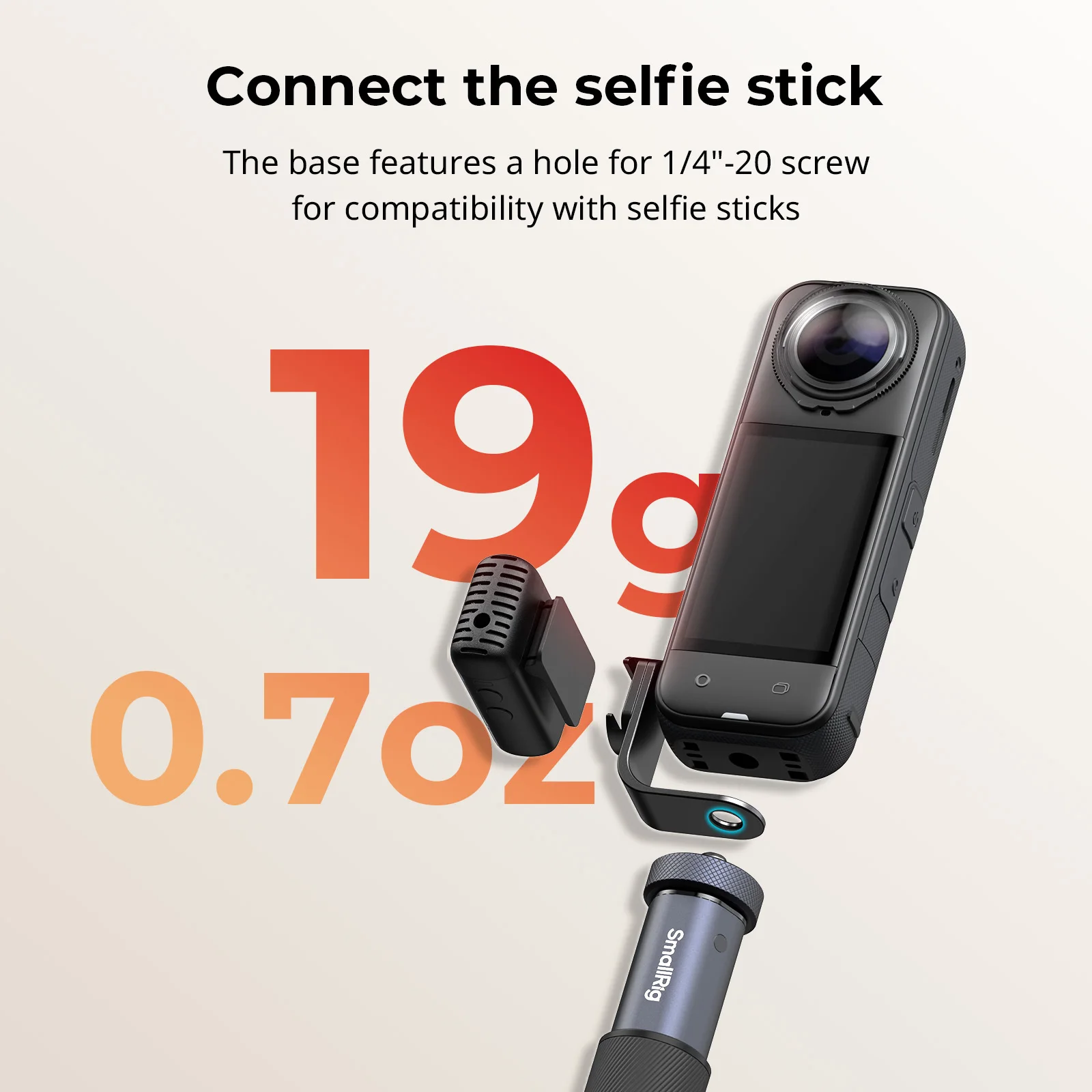 Фото Поддержка крепления SmallRig для холодного башмака для Insta360 X4/X5 для передатчика DJI Mic 3, 360° °   Съемка с помощью аудиокабеля-адаптера-5825 №4