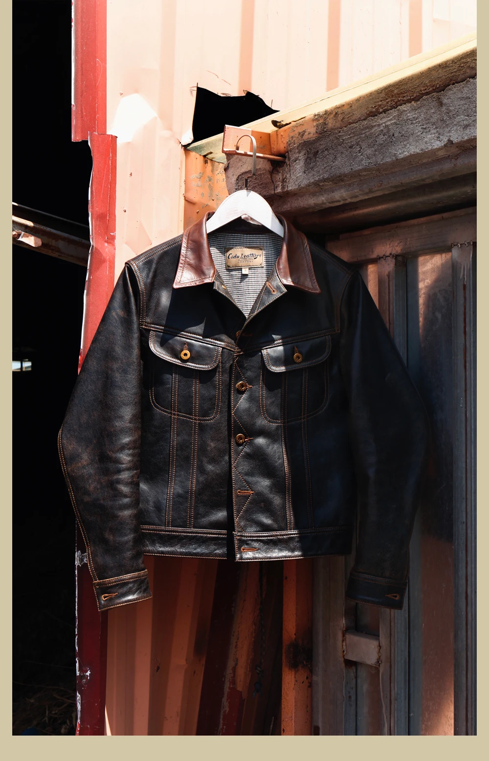 YR! Бесплатная доставка. Кожаная куртка в винтажном стиле Storm Rider. Мужская верхняя