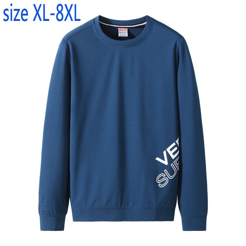 

New Arrival Fashion Cotton Spring Men Extra Large O-neck Casual Print Hoodie Men Sweatshirt Plus Size XL 2XL 3XL4XL5XL6XL7XL8XL