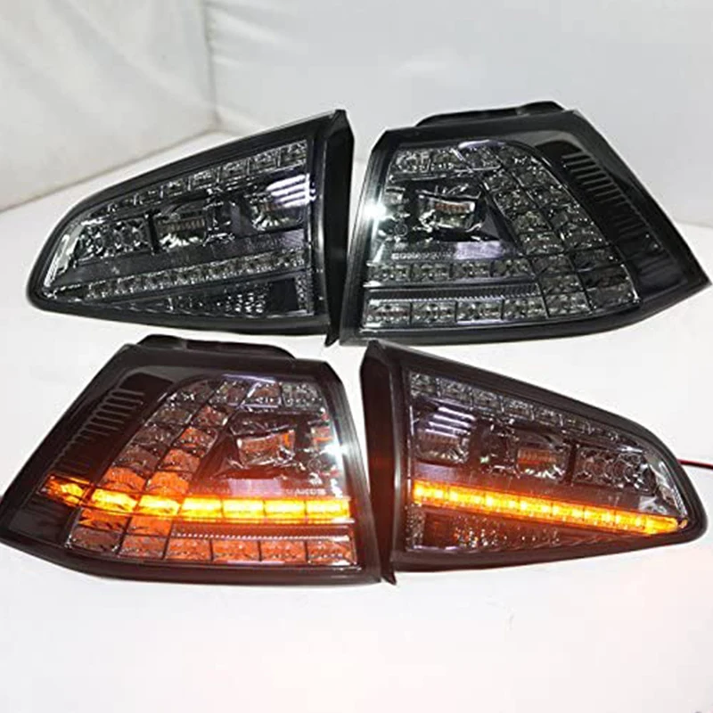 

For VW Golf 7 MK7 LED Rear Lamps Taillights Smoke Black 2013-2015 Year SN