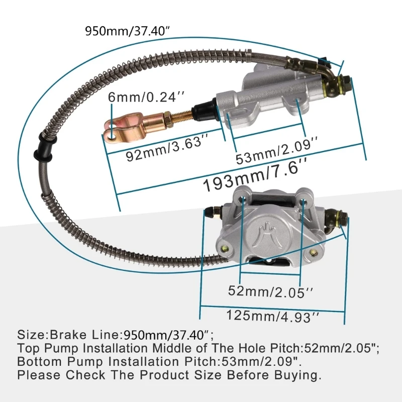 Задний дисковый тормоз из алюминиевого сплава в сборе простая установка для