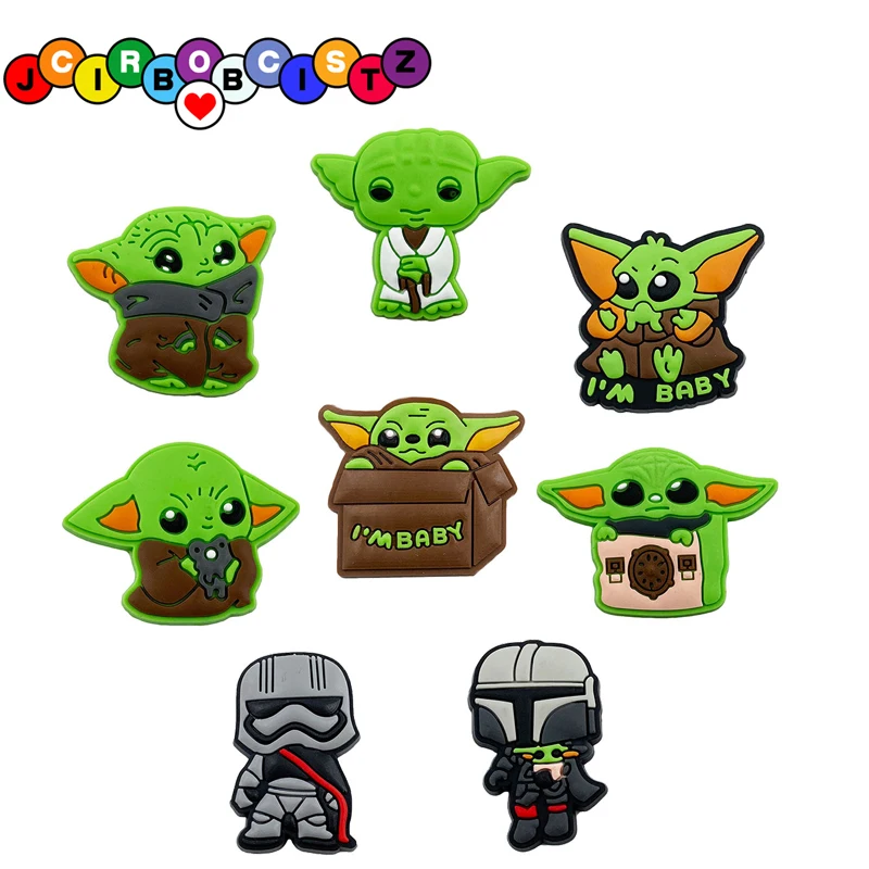 Симпатичные Подвески для обуви 1 шт. из Звездных Войн йода Крокс аксессуары ПВХ DIY