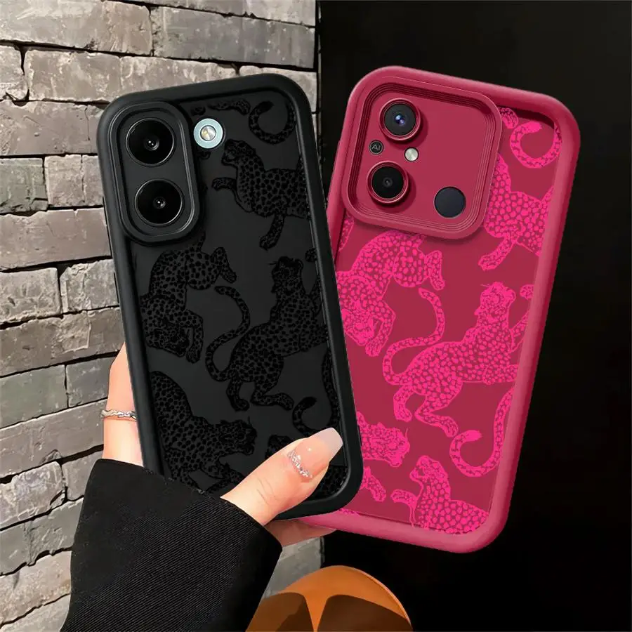 Фото Мягкий чехол для телефона Xiaomi Poco X3 X5 X4 GT M3 Pro Animal Leopard №3