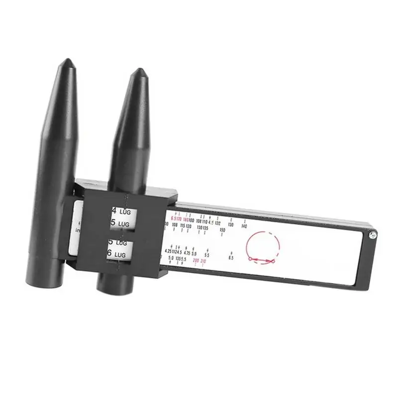 

Car Wheel PCDs Ruler 8 Holes Lug Bolt Pattern Gauge Automotive Wheel/Rim Bolt Pattern Measuring Tool PCDs Ruler Sliding Caliper