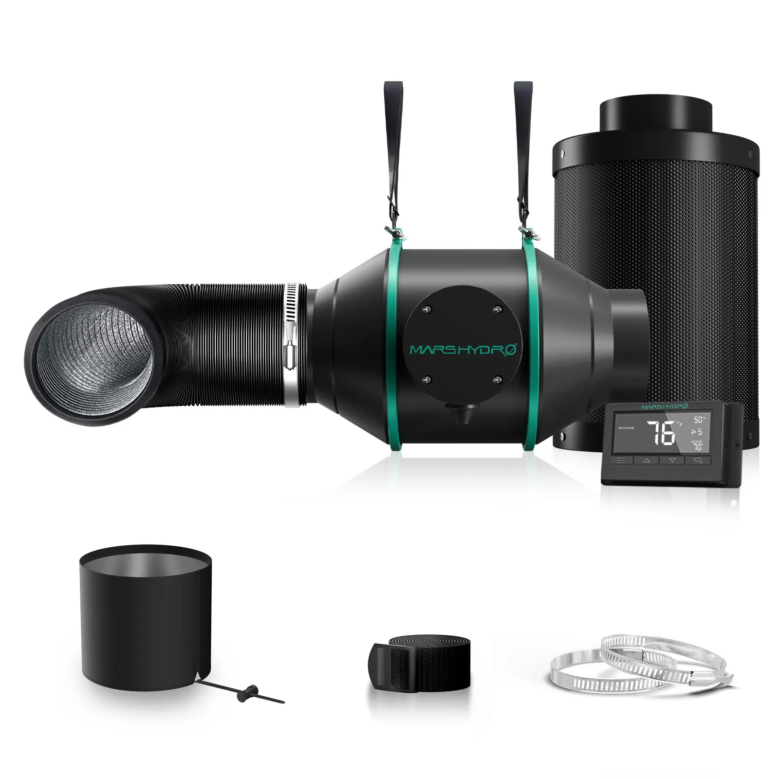 

Mars Hydro 4" 6" Вентиляционный комплект с угольным фильтром