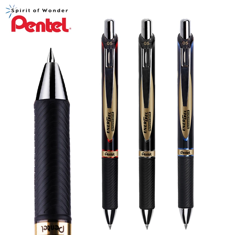 

Japanese Stationery Pentel Gel Pen Metal Pen Clip Waterproof Quick Dry BLP75 School Supplies Office Accessories 0.5mm 3pcs