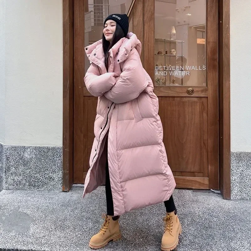 

Теплая зимняя розовая длинная парка с капюшоном Chaqueta, толстое ветрозащитное пальто Parca, Повседневная зимняя одежда, Женская хлопковая стеганая куртка, новинка